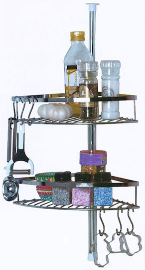 Alpina Appliances Wall Mounted Bathroom Shelf Metallic 20x32x7cm Alpina Appliances Wall Mounted Bathroom Shelf Metallic 20x32x7cm