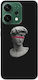 Oppo Reno 14 Half Statue Black Colored Silicone Tpu Mobile Phone Case