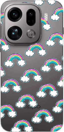Oppo Find X9 Pro Cute Rainbows Transparent Silicone TPU Case