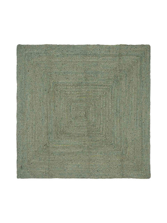 vidaXL Χειροποίητο Χαλί Ορθογώνιο Λαδί 120x120cm