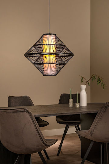 Lucide Lightning Pasquino Ρυθμιζόμενο Κρεμαστό Φωτιστικό Μαύρο 60x60εκ.