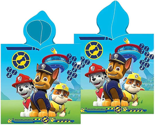 Beach Towel Poncho Microfiber Paw Patrol 100x50cm Paw Patrol