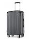 Miss Lulu Medium Hard Travel Suitcase Grey with 4 Wheels Height 66cm