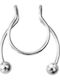 Silver And More Fake Septum Nose Piercing Earring Steel Silver