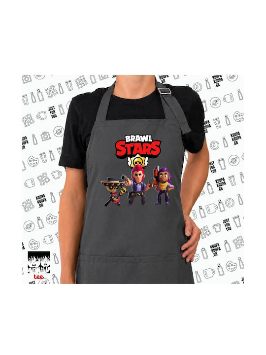 Koupakoupa Brawl Stars Desert Kitchen Apron Gray 22x40cm