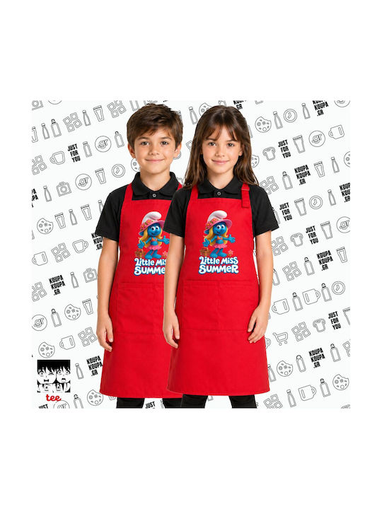 Koupakoupa The Smurfs Παιδική Ποδιά Κουζίνας Κόκκινη KP_31378_apron-kid-red