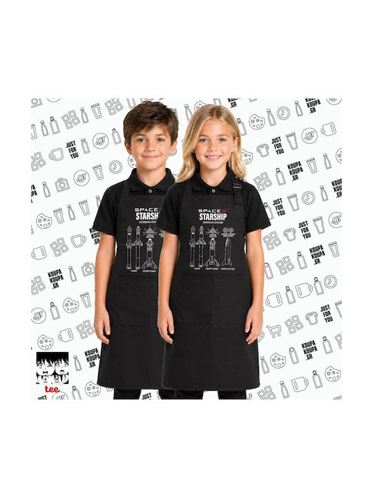 Koupakoupa Space X Kids Kitchen Apron Black