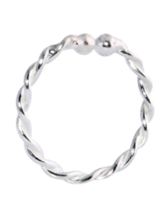 Silver And More Fake Nose Hoop Earring Silver