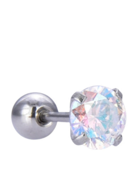Silver And More Earring Bar Steel 6mm