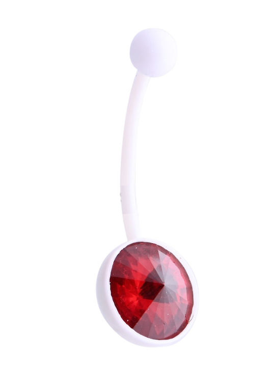 Silver And More Ohrring Bauchnabel 18 x 5mm Rotes