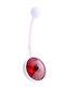 Silver And More Ohrring Bauchnabel 18 x 5mm Rotes