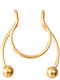 Silver And More Fake Septum Nose Piercing Earring Gold Plated Steel