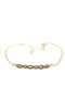 PS Silver Women's Chain Bracelet with Infinity Design Gold Plated Silver with Zircon