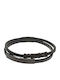 Silver And More Men's Leather Bracelet 21cm
