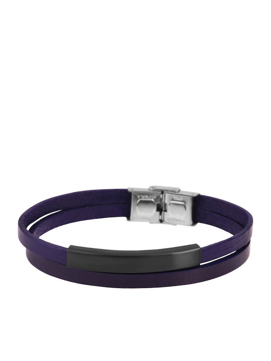 Silver And More Herren Armband aus Leder 21cm