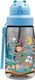 Laken Kids Water Bottle Plastic with Straw Blue 450ml