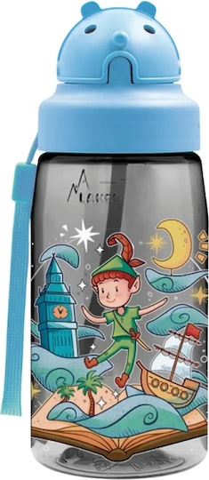Laken Kids Water Bottle Plastic with Straw Blue 450ml