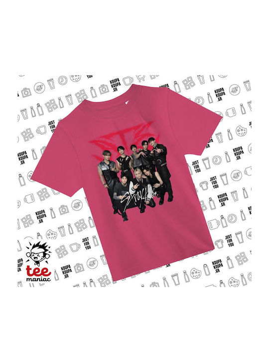 Kinderoberteile T-Shirt Rosa Stray