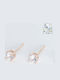 Silver And More Silver Gold Plated Earrings with Stones