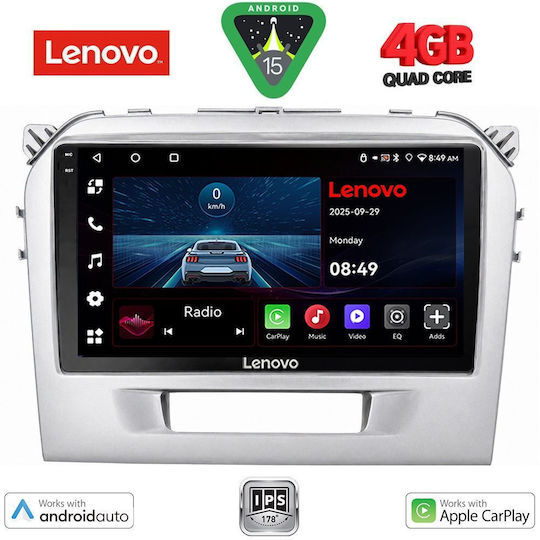 Lenovo Ηχοσύστημα Αυτοκινήτου για Suzuki Vitara 2016-2022 (Bluetooth/USB/WiFi/GPS/Apple-Carplay/Android-Auto) με Οθόνη Αφής 9"