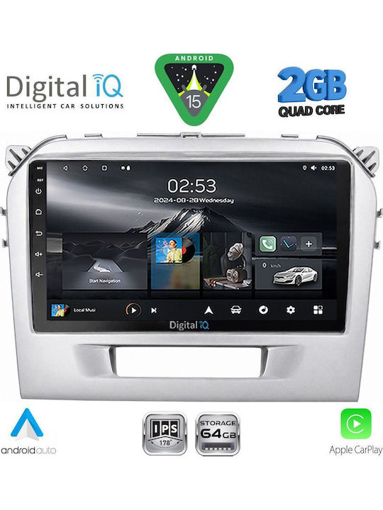Digital IQ Car Audio System for Suzuki Vitara 2016-2022 (Bluetooth/USB/WiFi/GPS/Apple CarPlay/Android Auto) with 9" Touch Screen