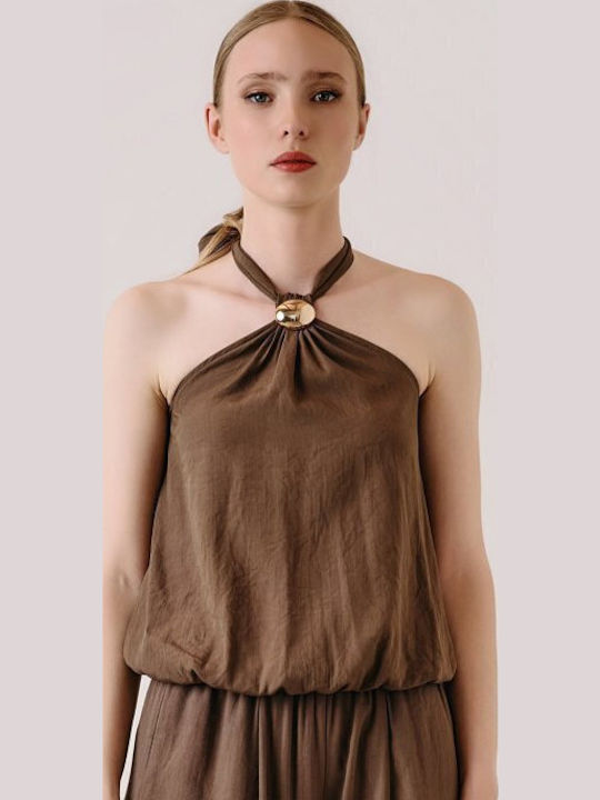 Desiree Women's Sleeveless Blouse with Neck Tie...