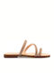 Leather Women's Flat Sandals Rose Gold