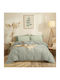 Cokitex Marta Marty Set Bed Sheets Super King 230x260cm Sage 4 Pieces