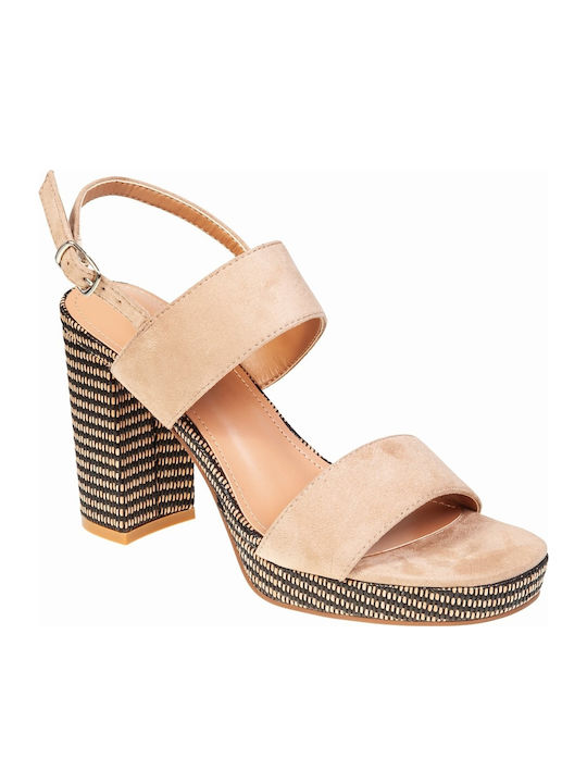 Damen Sandalen Beige