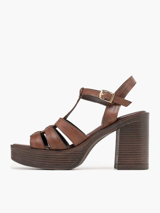 Damen Sandalen Braun
