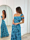 Summer Maxi Dress for Wedding and Christening Blue