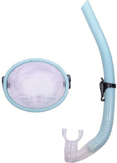 Wave Tauchmaske mit Schnorchel Hellblaue