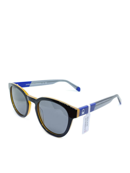 Benetton Unisex Γυαλιά Ηλίου με Μαύρο Σκελετό και Γκρι Polarized Φακό