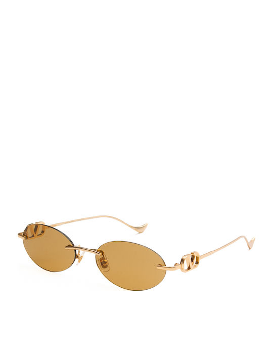 Valentino Sonnenbrillen Gold Mit Metallischem Rahmen