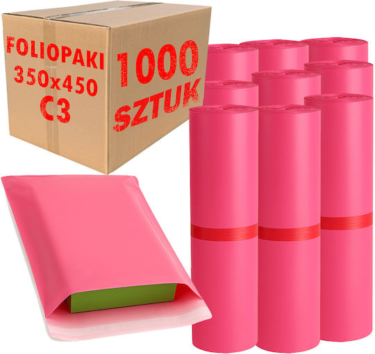 Pink Courier Bags C3 350x450mm 1000 Pcs