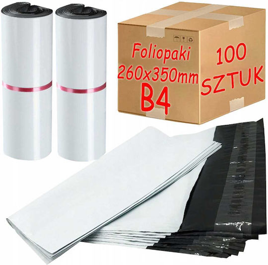 White Courier Bags B4 260x350mm 100 Pcs