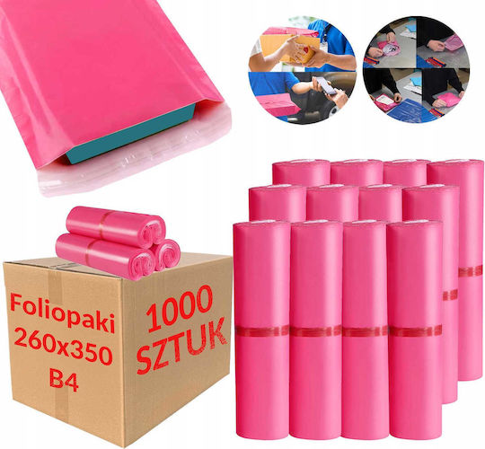 Pink Courier Bags B4 260x350mm 1000 Pcs