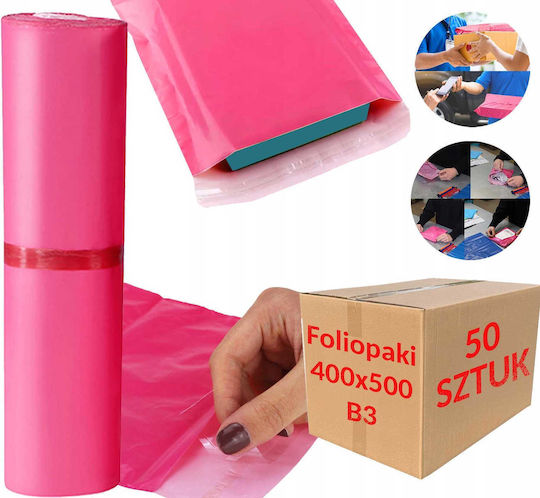 Pink Courier Bags B3 400x500mm 50 Pcs