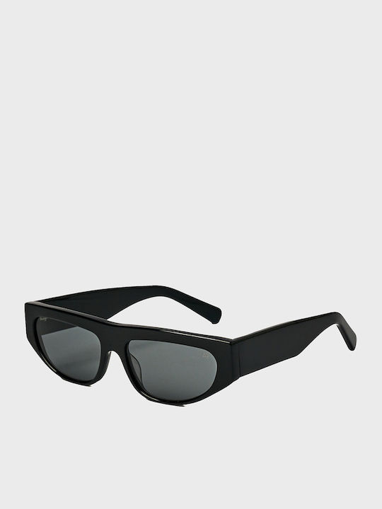 AV Sunglasses Γυαλιά Ηλίου Μαύρα με Κοκκάλινο Σκελετό