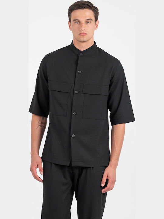 Vittorio Artist Μακρυμάνικo Overshirt Black 300...