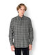 Copley Μακρυμάνικo Φανελένιο Overshirt σε Κανονική Γραμμή Καρό Λαδί