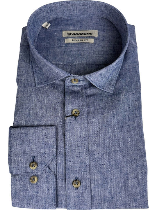 Brokers Jeans Κοντομάνικο Λινό Πουκάμισο σε Καν...