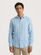 Short Sleeve Linen Shirt Light Blue