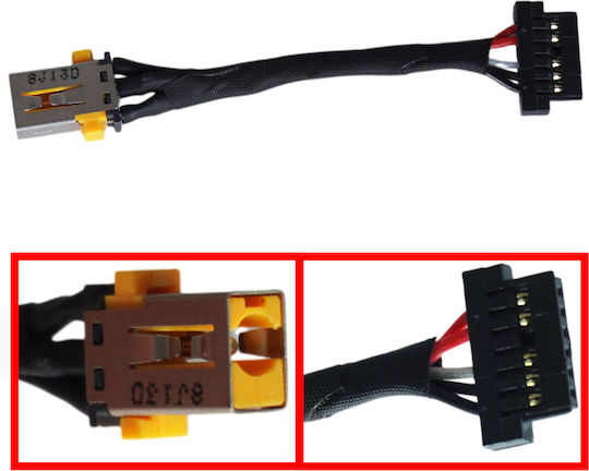 DC Power Jack Socket for Acer Aspire Vero 14 Av14-51 Av14-51-710w Ev14-51 Av14-52p 50.kcgn7.001 1th4zzz057c 5.4cm 5 Pins Compatibility Code 31113