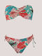 Bikini Set Push Up Floral Green Glitter