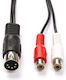 Nedis Cable 2x RCA female - 2x RCA female 0.2m CAGL20250BK02