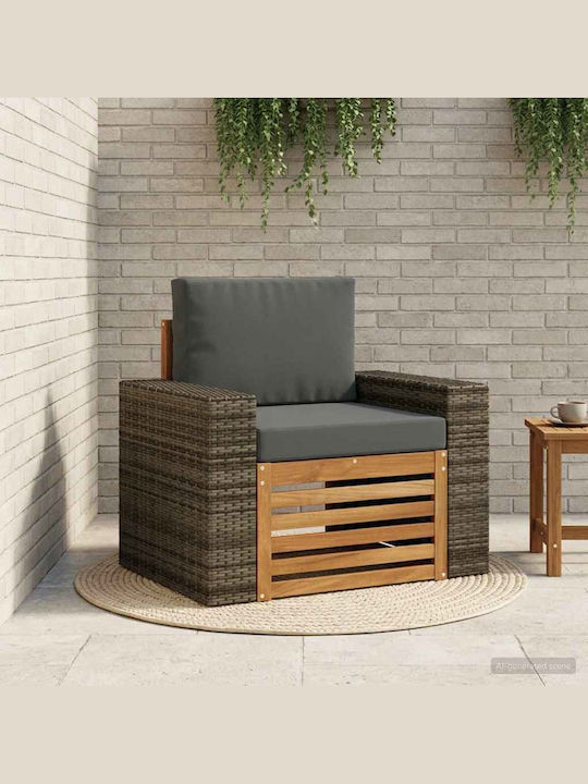 Gartenstühle Außentisch Holz Natur Mit Kissen
