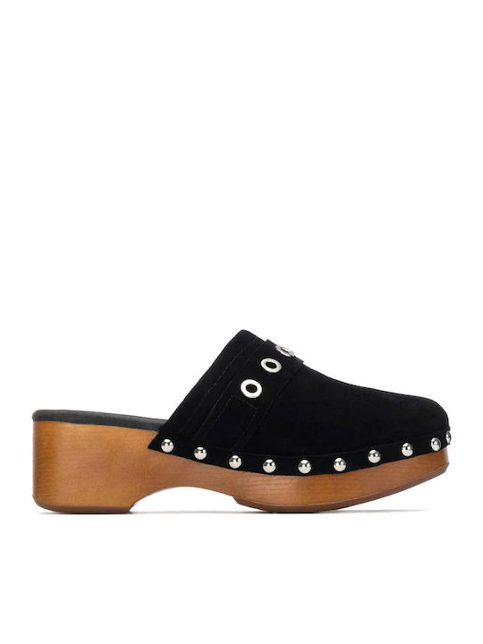 Carmela Footwear Δερμάτινα Mules Μαύρα