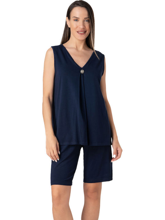 Relax Lingerie Summer Women's Pyjama Set Blue