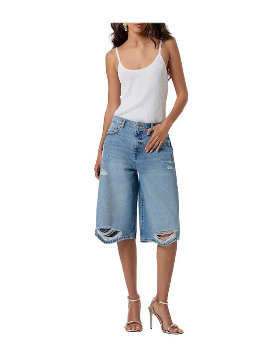 Fracomina Damen Bermudas Jean Blau